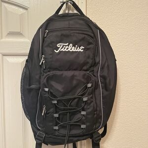 Titleist Player Nylon Backpack School Bag Commuter Laptop Travel Golf Black